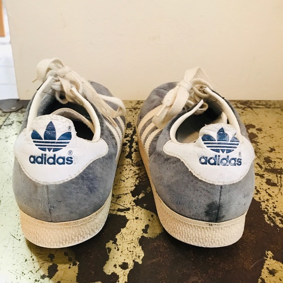 SOLD - Gray White Suede Gazelle Adidas Women 9 - Picture 4 of 8